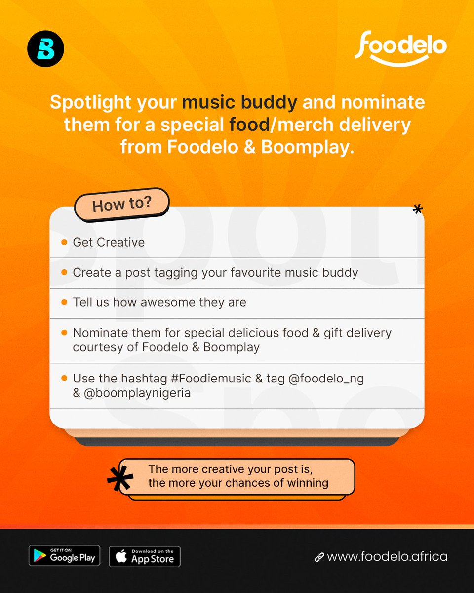ItzYourBoyUmaar's tweet photo. I couldn't have made it through the tough times without you being by my side. I nominate you for delicious food and gift delivery courtesy of FOODELO and BOOMPLAY @1Fahddd
#Foodiemusic https://t.co/NLqQMAripP
