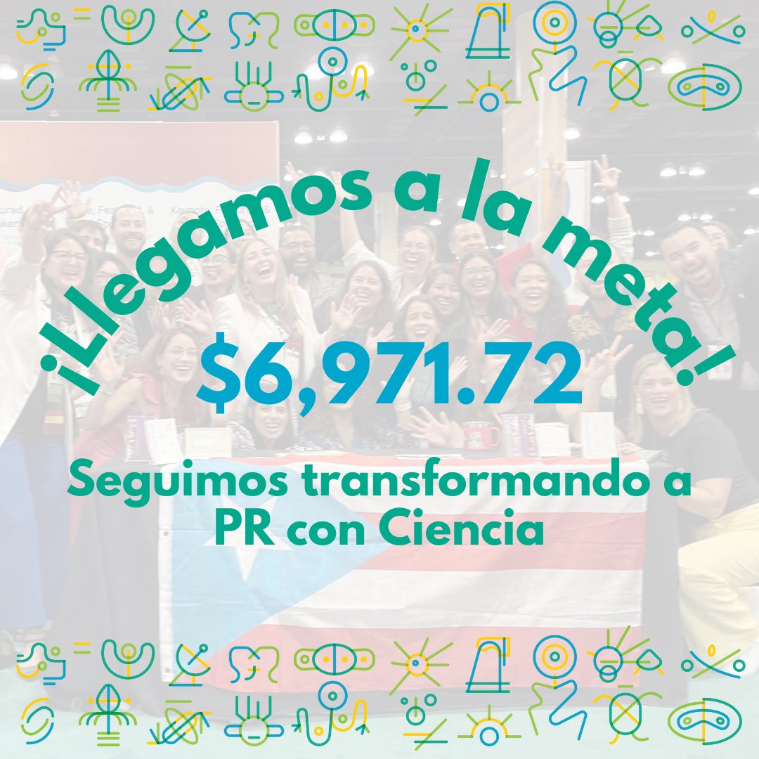 ¡Gracias a 81 personas de nuestra gran comunidad de #CienciaBoricua sobrepasamos la meta! Gracias, gracias, gracias a todas las personas que se unieron a nuestra campaña de #CollectiveImpacto para continuar transformando a Puerto Rico con la #CienciaBoricua