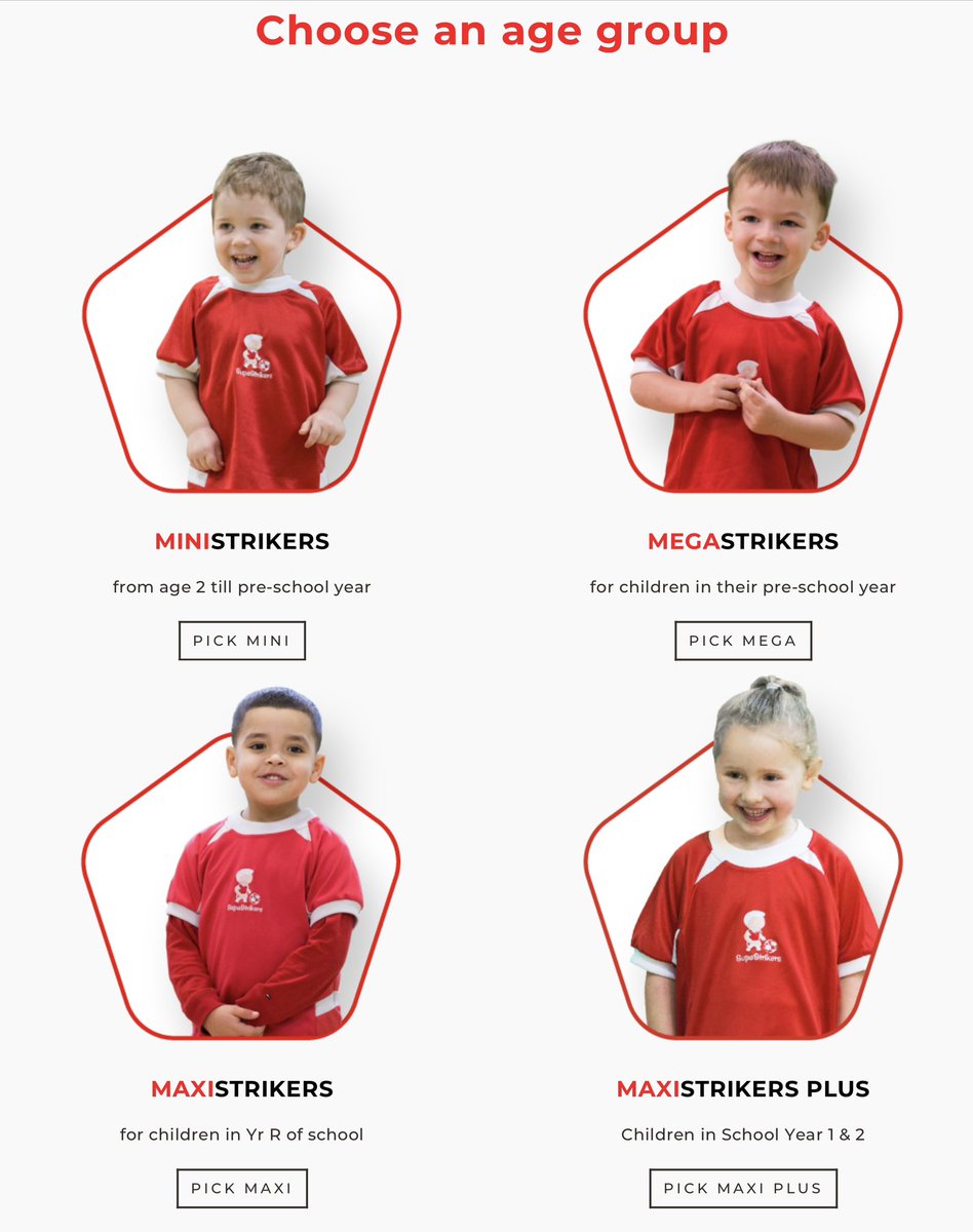 We have 4 specific age groups at SupaStrikers meaning everyone plays in age appropriate classes.

#supastrikers #football #toddler #classesforkids #kids #preschool #kidsclasses #toddlerfootball