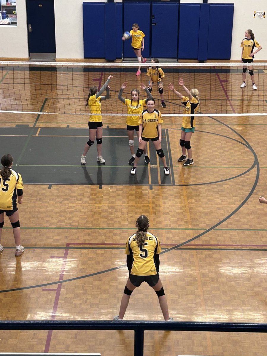 Gummow vs Gummow at the girls volleyball tournament today!
