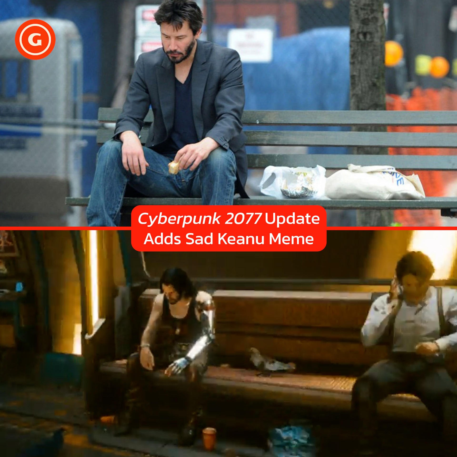 Cyberpunk 2077 Update 2.1 Added The 'Sad Keanu' Meme To The Game