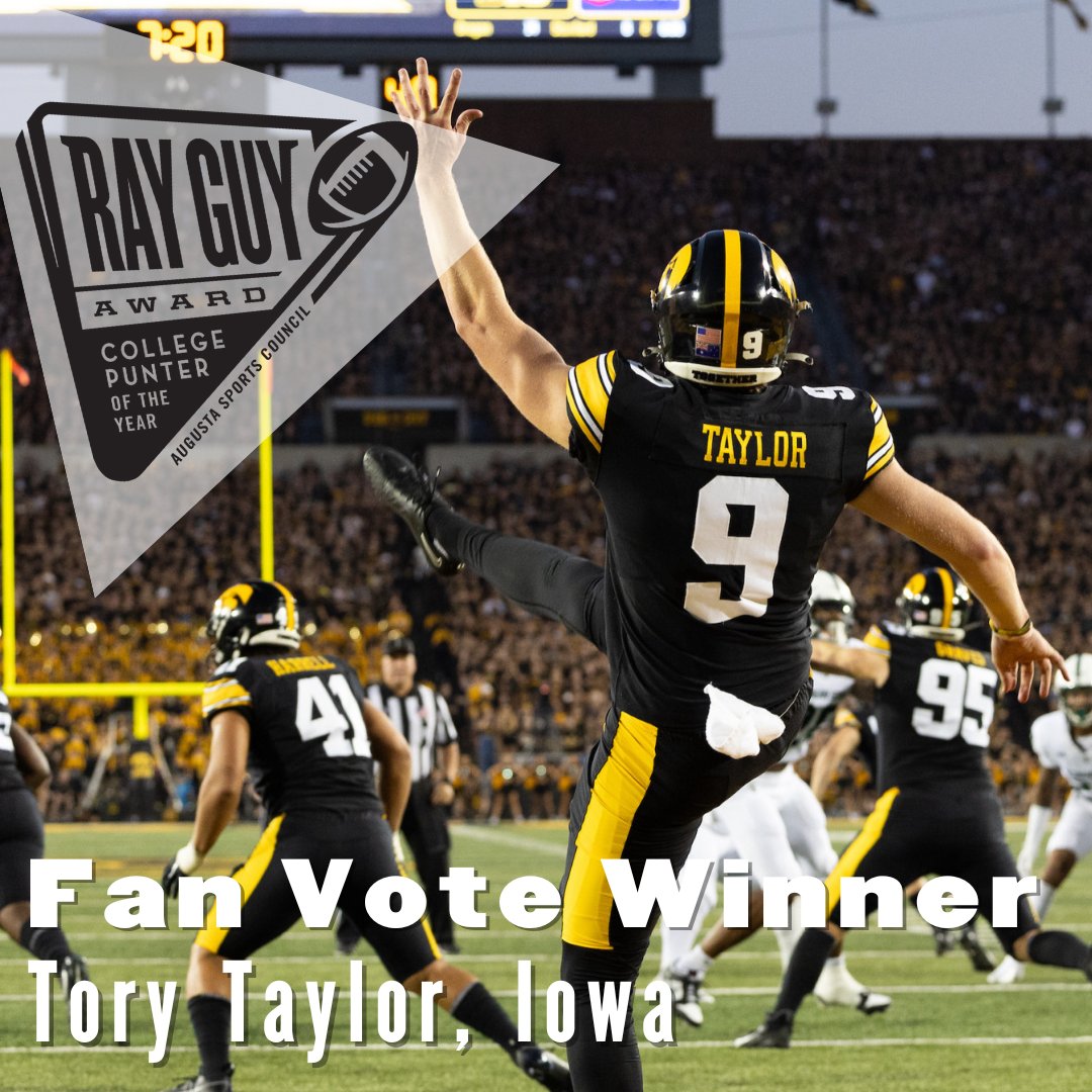 Our 2023 Fan Vote Winner is Tory Taylor of Iowa! Tune into ESPN Friday night to see who #OURGUY is for 2023! #RayGuyAward #OURGUYS