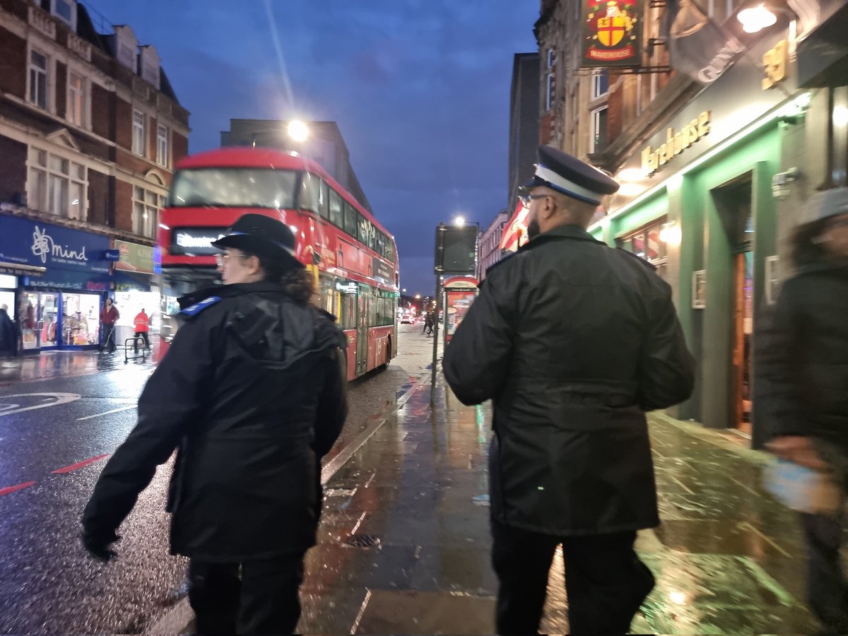 Patrols in Dalston today, across the wintery day