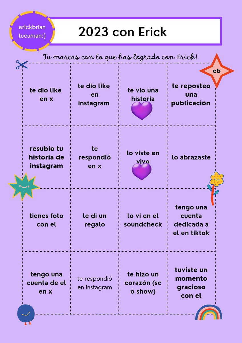 vamos por más, decía 😞 t amo erick pronto llenaré todo el bingo yo lo sé 

<a href="/erickbtucuman/">Erick Brian Tucumán 🇦🇷</a>