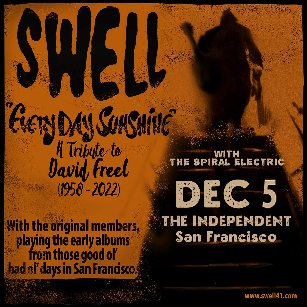 Don't miss SF's lo-fi legends SWELL + up-and-coming heavy psych sorcerers THE SPIRAL ELECTRIC at @indysf tonight in San Francisco!

#indierock #alternativerock #psychedelicrock #heavypsych #psychrock #acidrock #sanfrancisco #concert #livemusic #swell #spiralelectric @apeconcerts