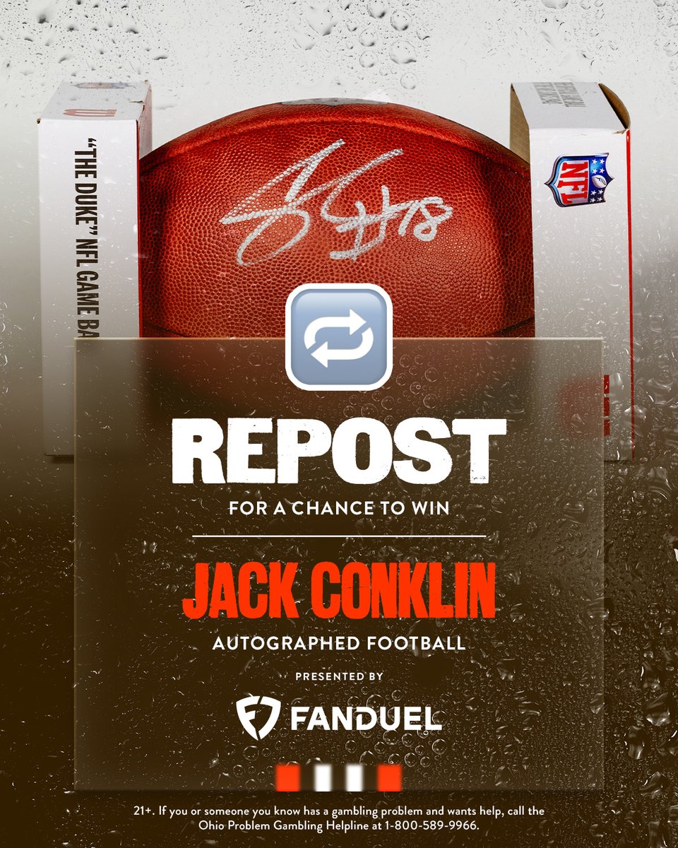 Browns's tweet image. Hit us with a repost and make sure you're following @FDSportsbook for your chance to win a football signed by Jack Conklin!

Full rules ➡️ brow.nz/x67f