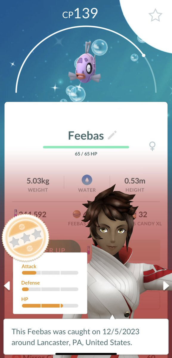martinezyque01's tweet image. SPOTLIGHT HOUR:
FEEBAS EVENT  DONE  😎

#ShinyFeebas 
#Feebas #PokémonGo #Pokemon #PokemonFan #ShinyHunting
