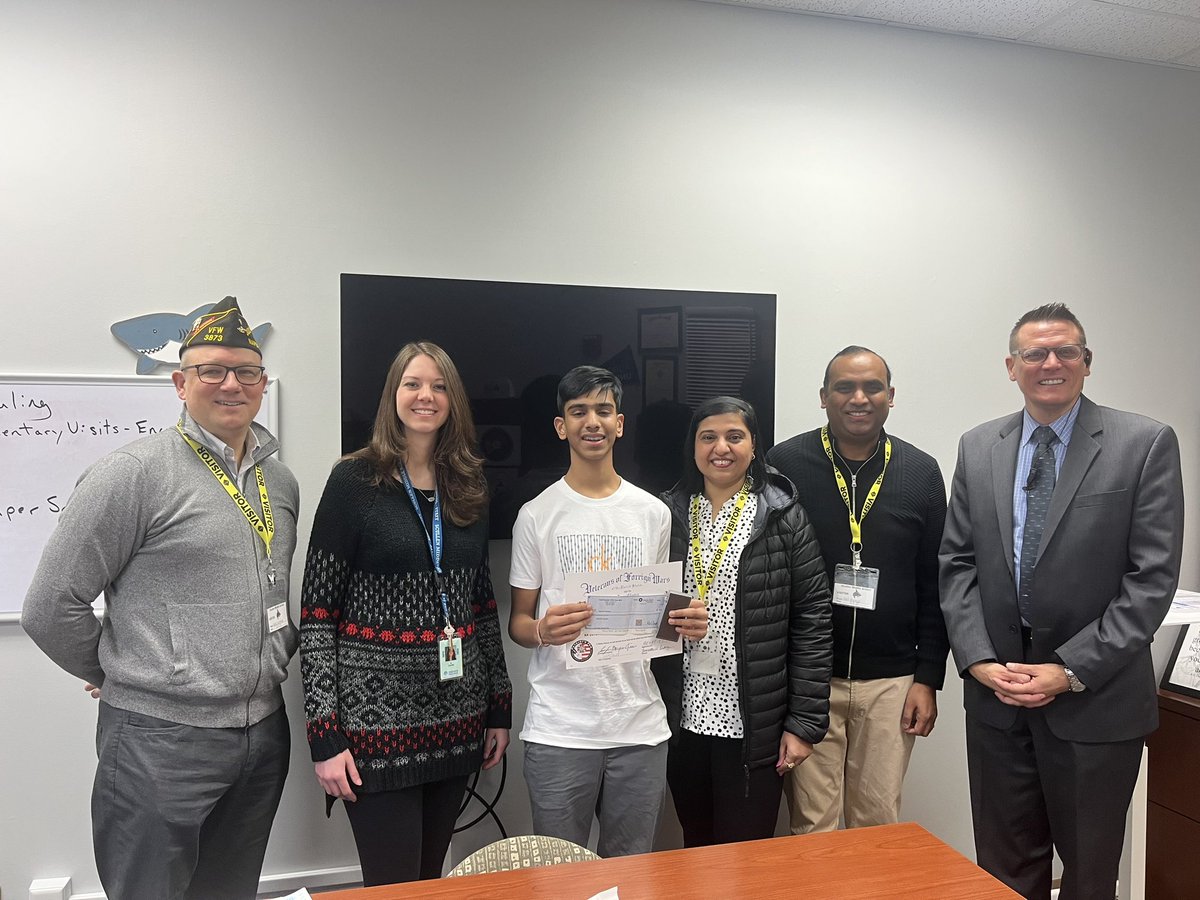 A huge congratulations to Samarth for winning 1st place in the 2023 Patriot’s Pen through VFW local post 3873