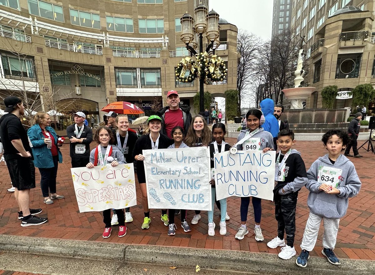 Congrats to these awesome Mustangs for running in the Run with Santa 5K this past weekend!🐎🎅🏅<a href="/McNairUpperES/">McNair Upper ES</a> <a href="/CliffCredle/">Cliff Credle</a>