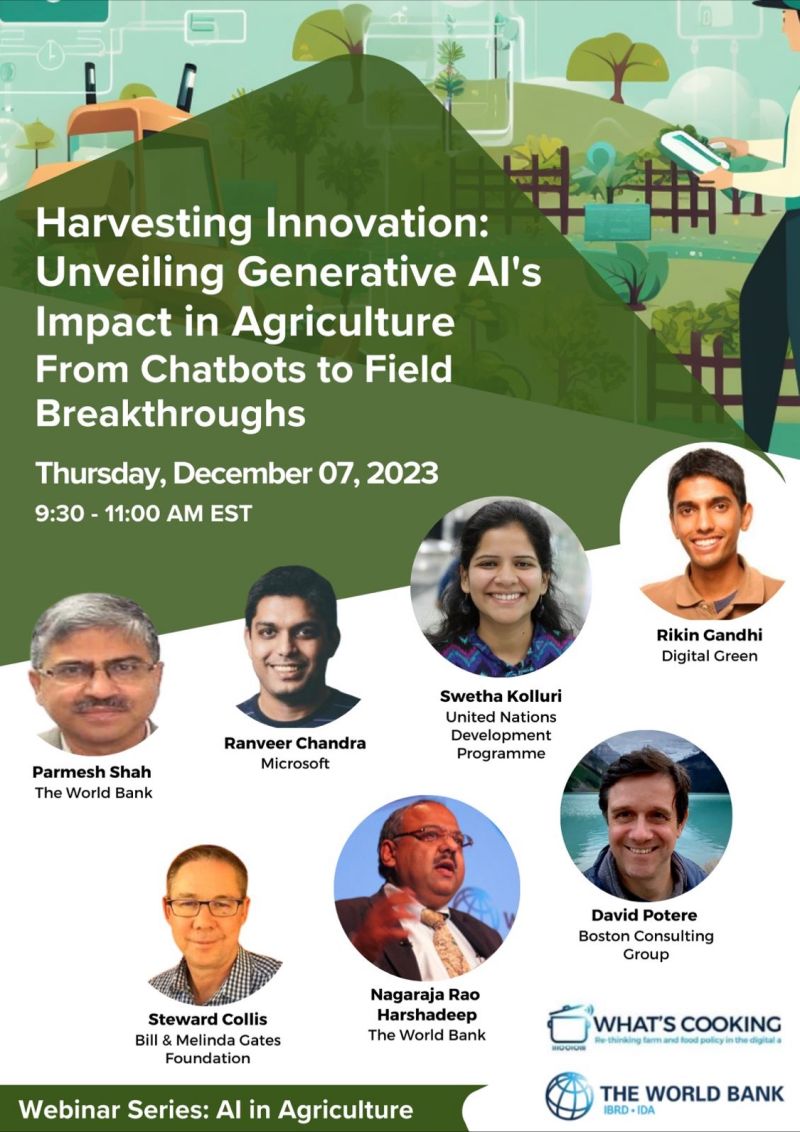 Interested in the use of artificial intelligence in the agriculture sector?

Join our webinar:
December 7, 2023
9.30am EST

Register: wrld.bg/kPPW50QfKPa
