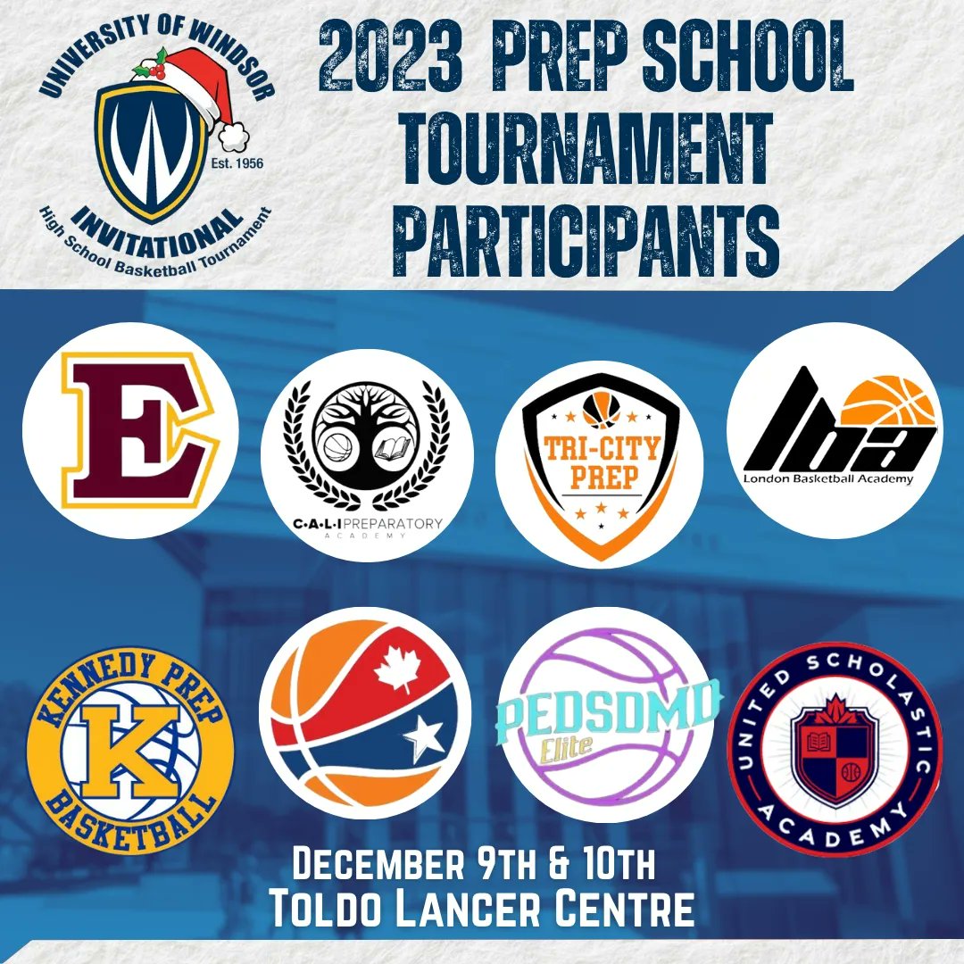 UofWHSBball's tweet photo. 🏀 The 65th annual High School Tournament is here and will, once again, feature the Prep School Tournament. 

University of Windsor proudly welcomes this year's participating teams 

@WindsorLancers @WindsorHoops519 https://t.co/wrxGp9iY07
