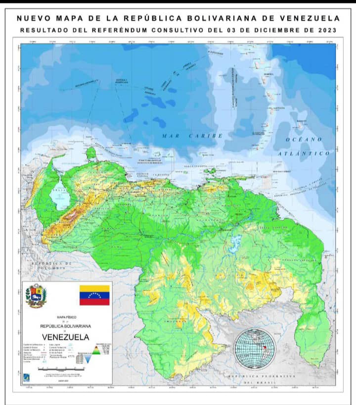 Este es el nuevo mapa oficial de la República Bolivariana de Venezuela #5Dic #MiMapa