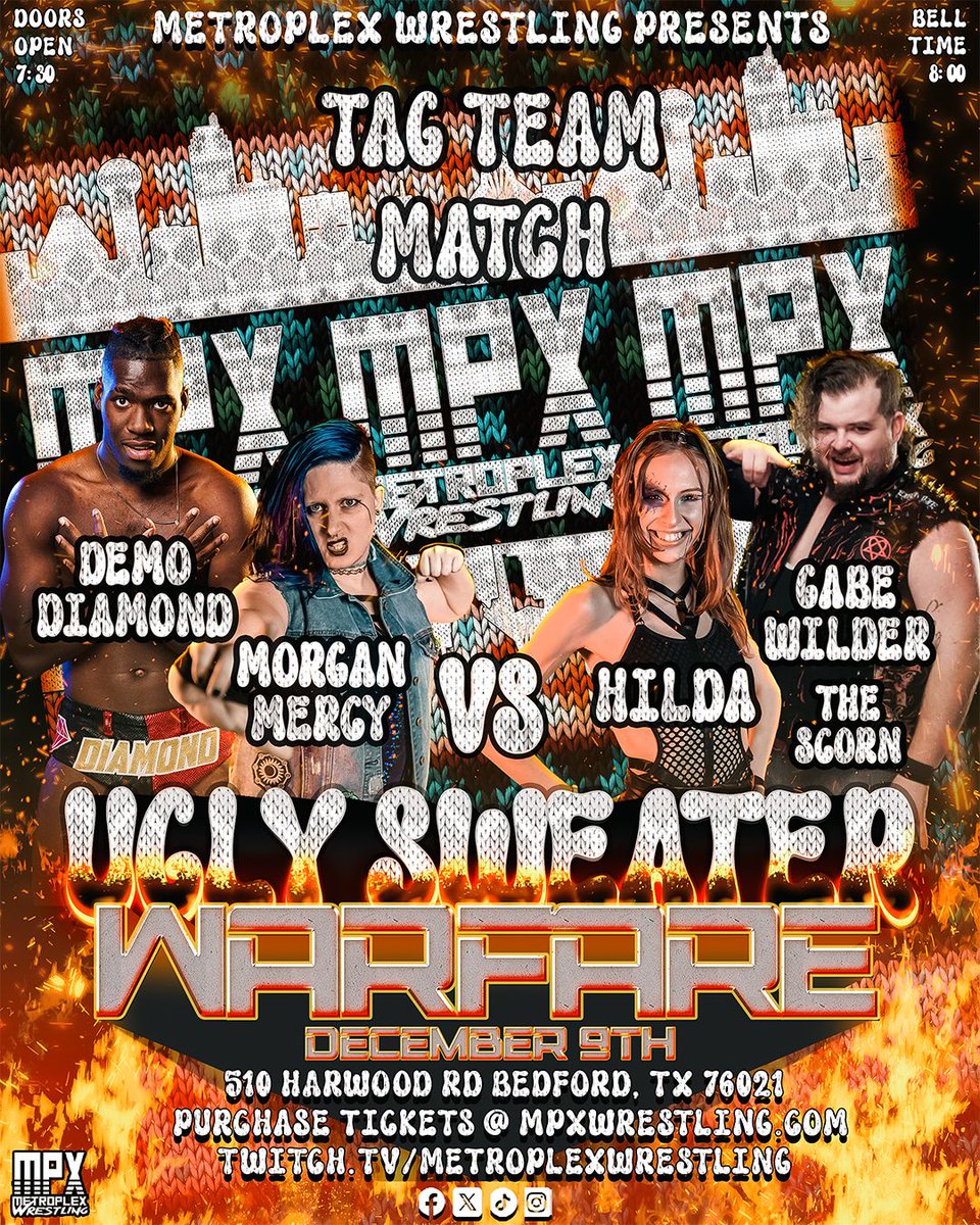 The Addicts were enraged when the Shot Caller had Demo Diamond interfere in a Hilda's match with Kaimi. @GabeWilder93 was incensed that his step sister was powerbombed. 
This week we give them both a shot at revenge, but let @DemoDiamondpw pick his partner...
@Morgan_Mercy_