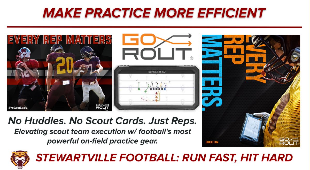 @Go_Rout has been an integral part of @StewieFootball’s preparation since 2017! Our scout teams take pride in doing it better than our opponents on Friday night… GoRout helps us accomplish that! 

Amazing tool, easy to use and the best customer service! Thank you!!!