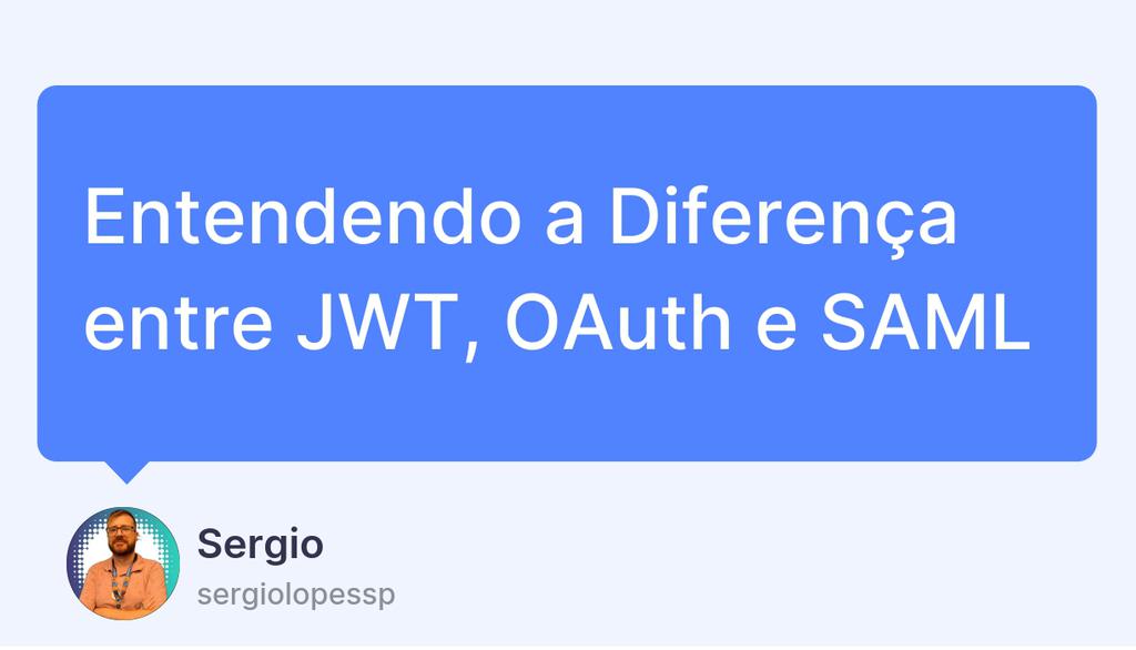 sergiolopessp's tweet image. O que é OAuth 2.0

Read the full article: Entendendo a Diferença entre JWT, OAuth e SAML
▸ lttr.ai/ALBAO

#Autenticação #JWT #OAuth #SAML
