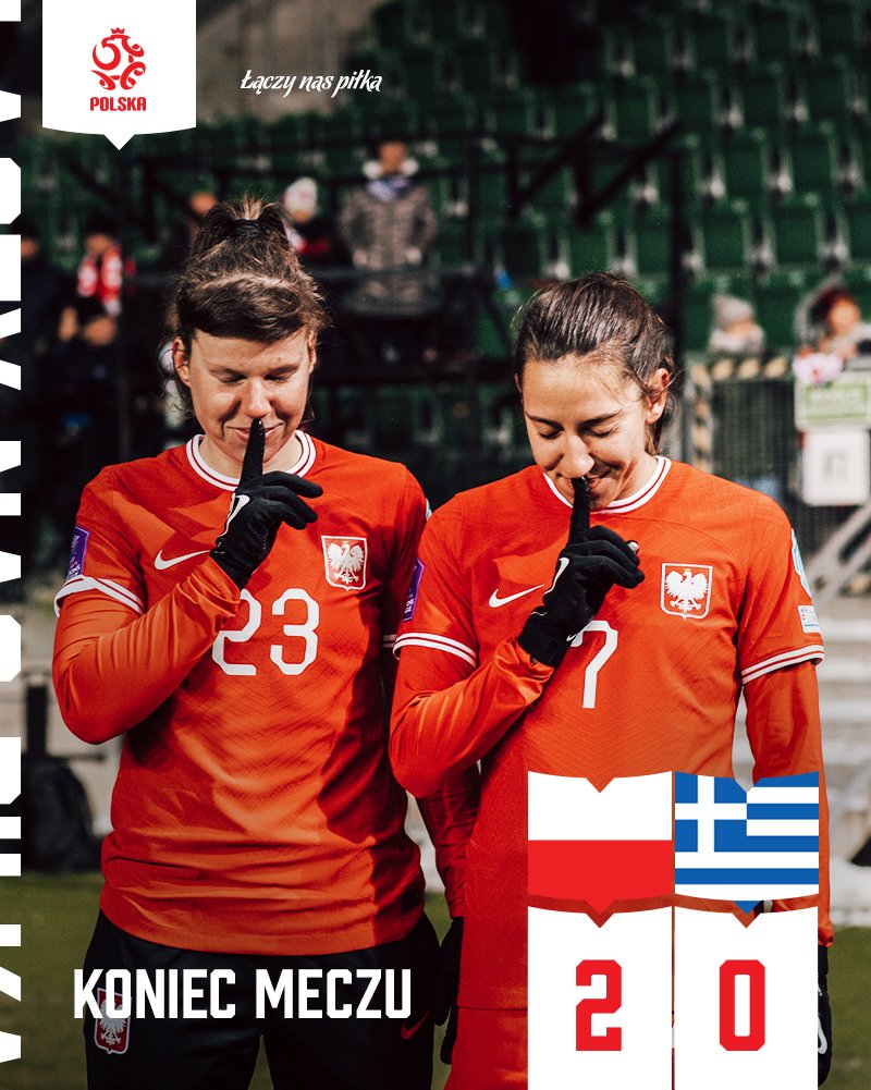 KONIEC MECZU!
Wygrywamy nasze ostatnie w tym roku spotkanie po golach Ewy Pajor i Kingi Kozak. Brawo dziewczyny! 👏
____
FT #POLGRE 🇵🇱🇬🇷 2:0 #UWNL #CzasNaNas