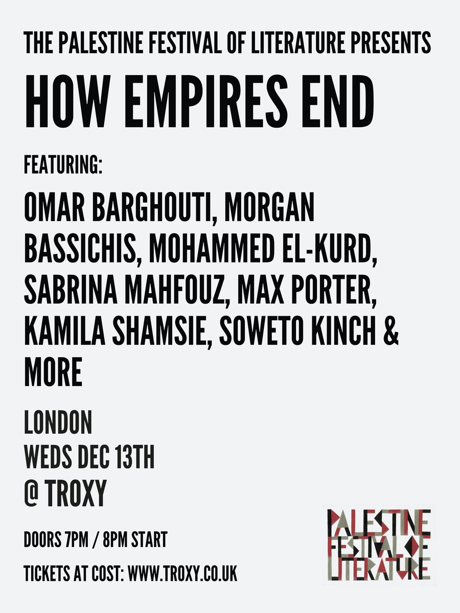 PalFest's tweet photo. London: Omar Barghouti, Mohammed El-Kurd &amp; Morgan Bassichis  are coming to your town.

Tickets now available https://t.co/xlUN9YjJnJ https://t.co/LQTZ265Ak0