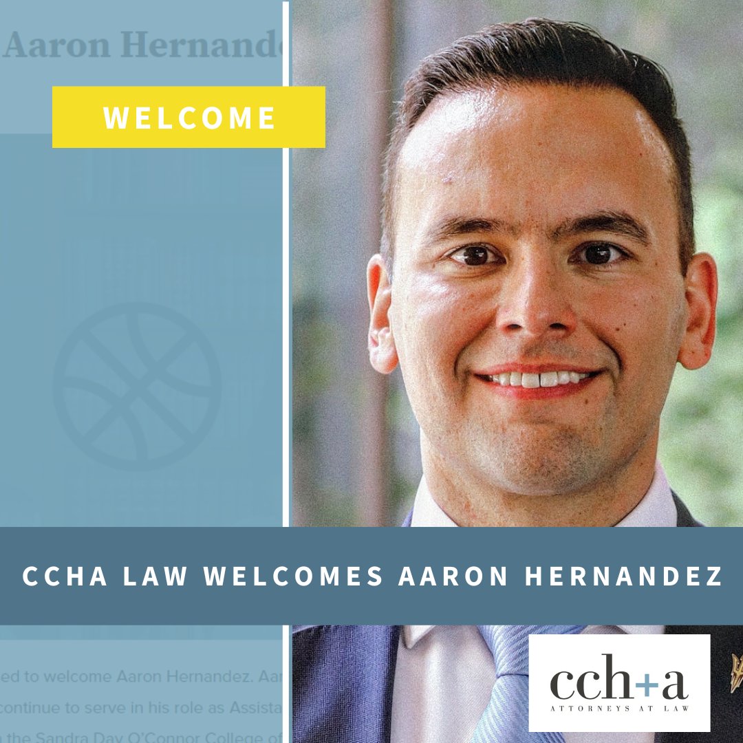 #CCHALaw is pleased to welcome Aaron Hernandez! Aaron will assist CCHA’s Sports Law section with Title IX matters and NCAA compliance. 🌟

Read more about Aaron at cchalaw.com/our-news/ccha-… 🔗

#CCHA #Legal #Law #Welcome #SportsLaw #TitleIX #NCAACompliance #CollegiateSportsLaw