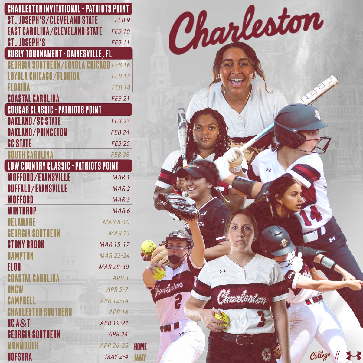 CofCSoftball's tweet photo. 2024 schedule drop 🔥

🔗 https://t.co/bMG9UZr3ed

#TheCollege 🌴🥎 https://t.co/bTORqvVLWL