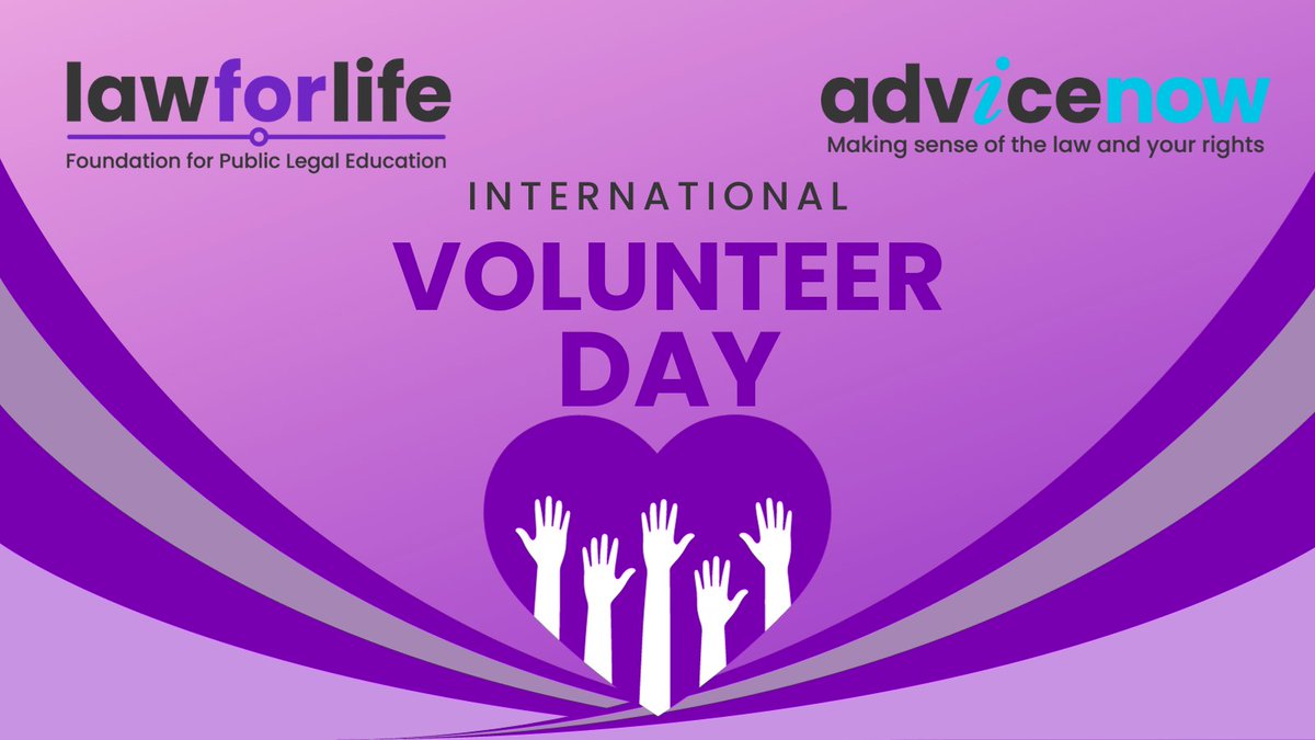 On #InternationalVolunteerDay we want to thank and celebrate our committed volunteers. We are so grateful for your continued support in building awareness of legal rights and how to use them through education and empowerment. For more info on volunteering bitly.ws/33U6A