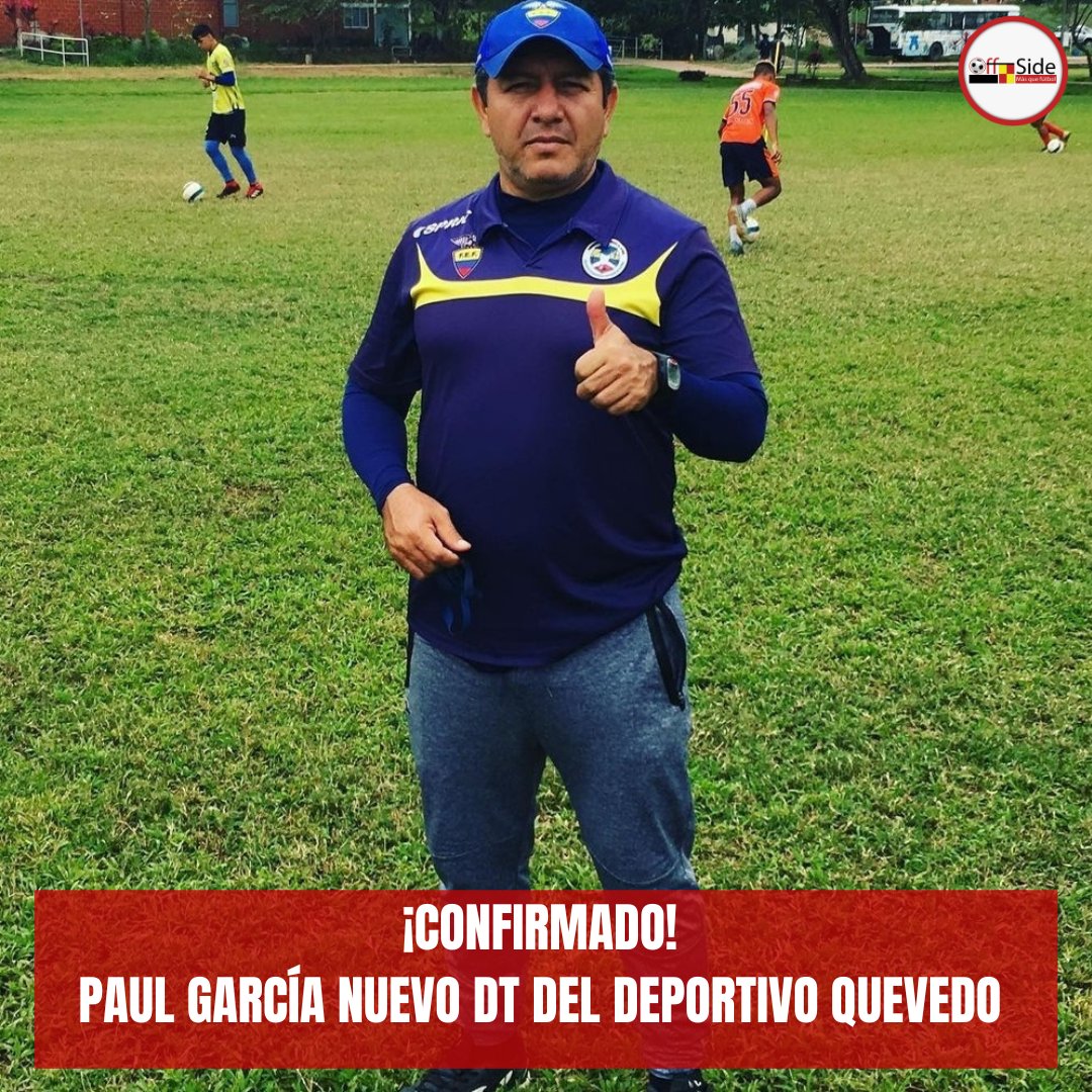 EcOffside's tweet photo. ¡CONFIRMADO! 

Mediante comunicado de prensa del Club  #RojiAzul, la dirigencia confirmó al profesor  Jimmy Paul García como el nuevo DT del Club  Deportivo #Quevedo para la temporada 2024.
#OffsideEc
#ElCanaldelosDeportes https://t.co/kzSEs0ojc3