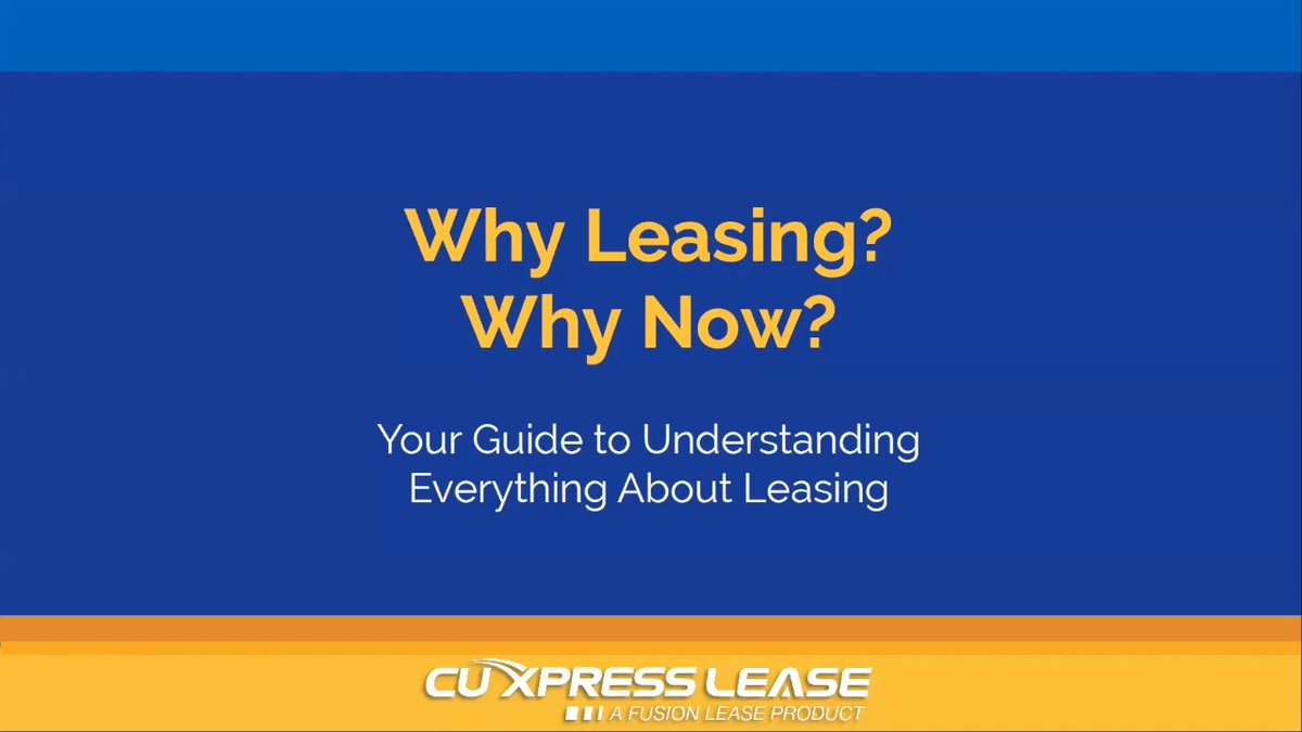 FusionAutoHQ's tweet image. Watch our webinar to learn the benefits of leasing and tips and considerations when outsourcing your lease program.

 Watch here: bit.ly/417izGG

#SettingthePace #AutoLeasing #CreditUnions
