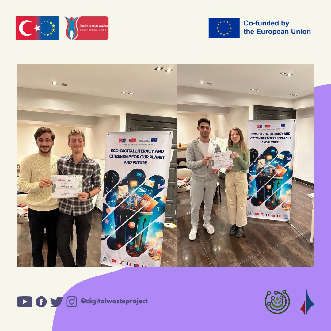 digitalwaste_eu's tweet photo. ✨Erasmus+ KA220 Projemiz Dijital Atık kapsamındaki 3. Öğrenme Etkinliği’ni (LTT) tamamladık!

🌻LTT 30 Kasım - 4 Aralık 2023 tarihleri arasında Fransa, Portekiz, Lübnan, Romanya ve Türkiye'den ortaklarımızın katılımıyla gerçekleşti✨

@AsemTR @ABBaskanligi @ulusalajans https://t.co/sonR6qtwLR
