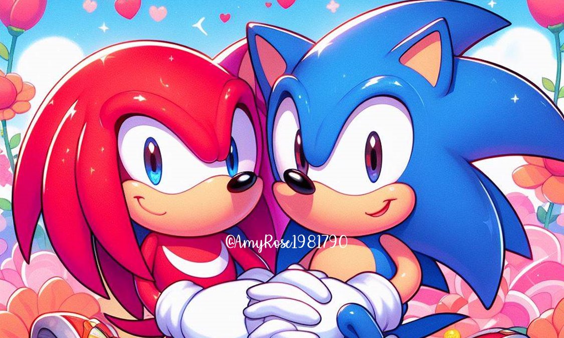 230441 - safe, artist:butterrrmoth, amy rose (sonic), sonic the