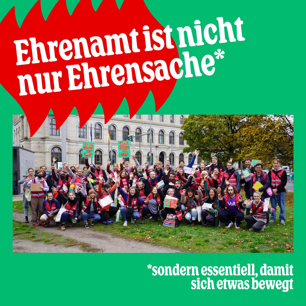 Heute ist internationaler Tag des Ehrenamtes 🦋

Ehrenamt ist nicht nur Ehrensache, sondern eine Verantwortung. Ganz viel Liebe und Solidarität gehen raus an alle Menschen, die sich in jeglichen Kontexten ehrenamtlich für eine gerechtere Welt einsetzen! 💚❤️💙