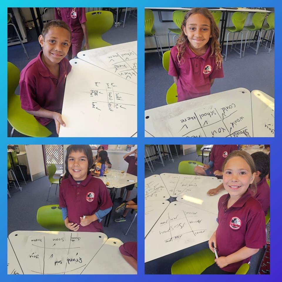 Brewarrina Central School students have been developing their vocabulary, spelling, grammar &amp; phonics skills. The students enjoy playing games using whiteboards to remember how to read &amp; spell tricky words. We are all so proud of what you have achieved this term – well done!