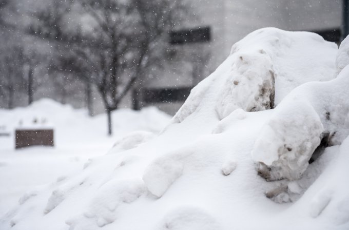 A snow bank near Ottawa City Hall.