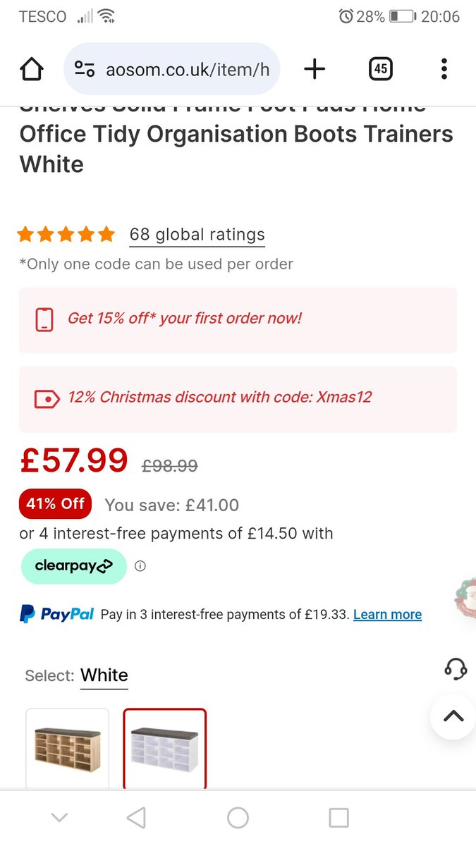 VMurrant's tweet photo. @TheRangeUK, can you justify/explain the £14 price difference for a colour, when the original company has only a £2 difference? https://t.co/LcCKhW9Rbm