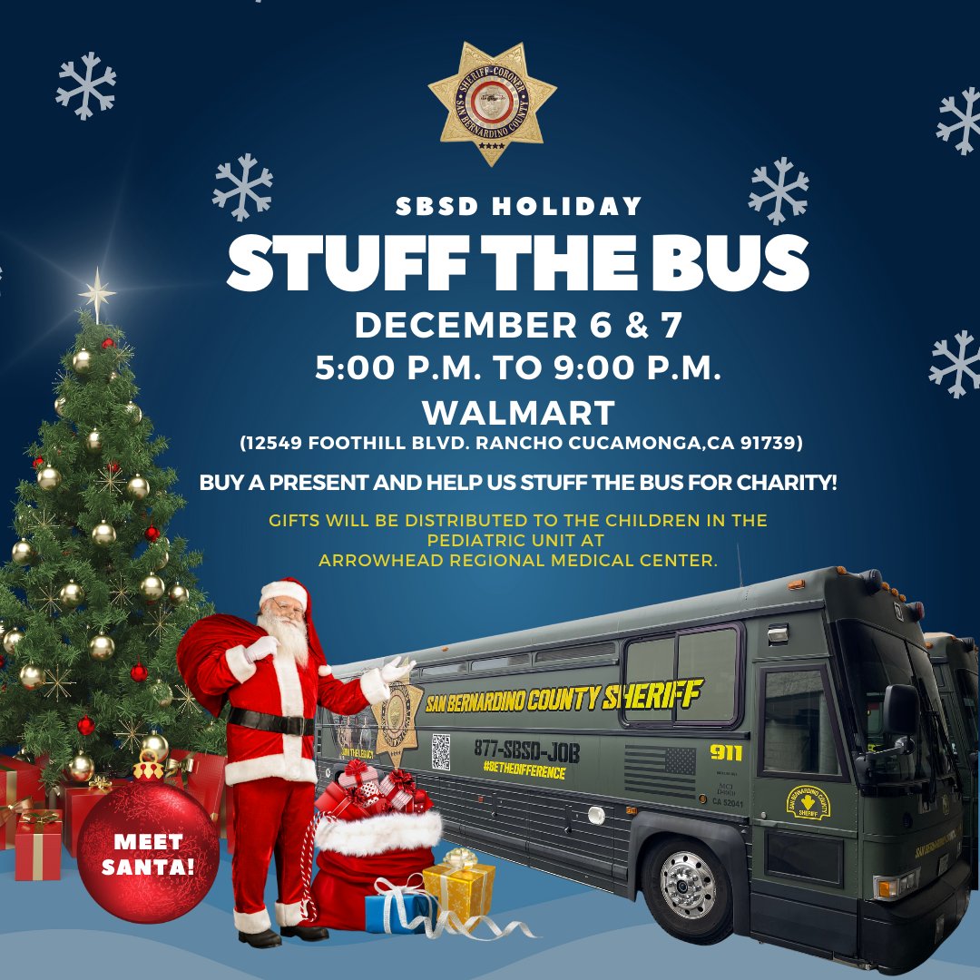 Come and join us tomorrow to help us stuff our bus! Bring your children and take pictures with Santa. We can't wait to see you there! 🎅 #RCCommUNITY @CityOfRC