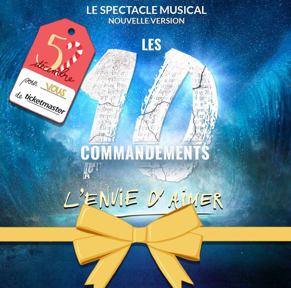[CONCOURS] 🎄

Tentez de gagner des places pour la nouvelle version de la comédie musicale "'Les 10 Commandements" sur les réseaux sociaux de Ticketmaster !

➡️ instagram.com/p/C0dr-I4tvYO/…