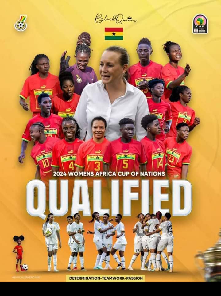 Congratulations 👏 to our head coach Aboagye DaCosta for playing ▶️ a major role to ensure our Queens ( Black Queens) return to where they belong as Black Queens assistant manager.

AWCON 2024 in Morocco...Here we come!

We Deserved 💪