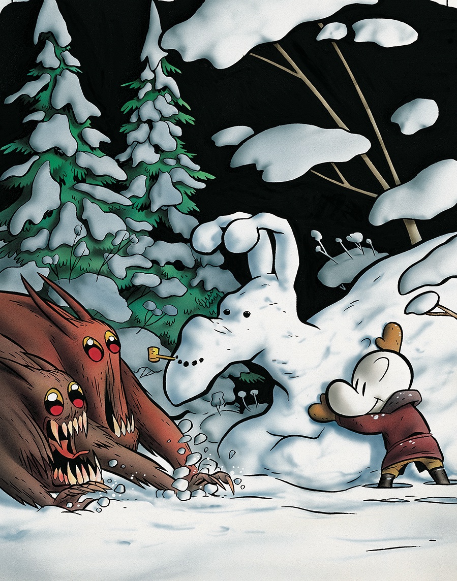 A snow dragon might be better than a snowman?! #comics #books #graphicnovels #bonecomics #jeffsmith #cartoonbooks #TUKI #RASL #THORN @jeffsmithsbone @cartoonbooksinc