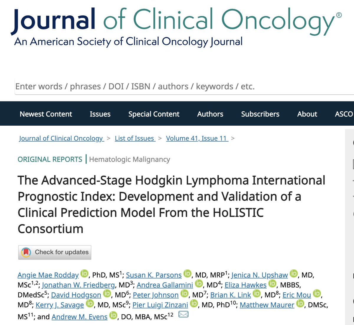 Andrew M. Evens, DO, MBA, MSc tweet media