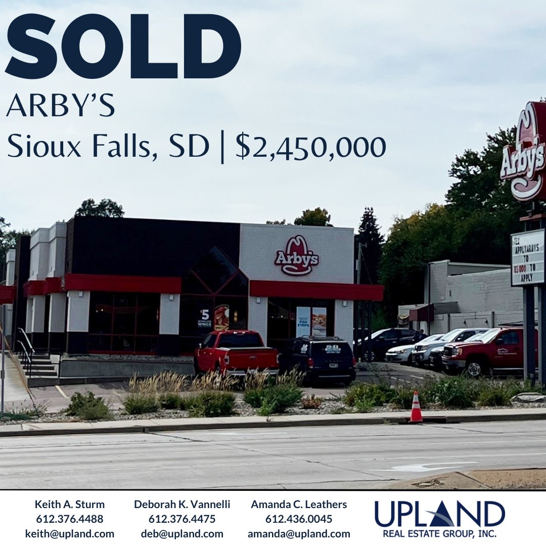SOLD - Arby's in Sioux Falls, South Dakota!

This Arby's is on a 20 year, NNN lease with 5% rental increases. The tenant on the lease, DRM, Inc., is one of the largest Arby's franchisees and operates 109 Arby's in 7 Midwest states.