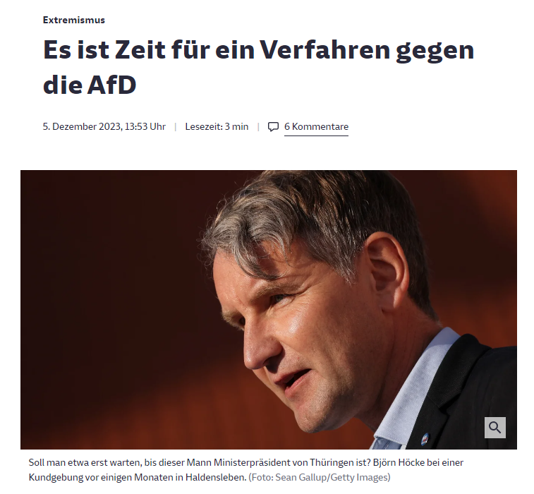 In den letzten Jahrzehnten wechselten in #Deutschland viele Regierungen, aber es gab keinen Machtwechsel mehr. Wenn die Kartellparteien jetzt die #AfD verbieten wollen, die nicht nur Scheinopposition ist, kann ich das nachvollziehen. 
Ein umgesetztes Verbot brächte Klarheit, ob