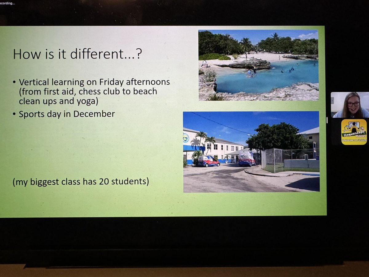 So how is teaching abroad different then? <a href="/ProfdfrancaisMC/">Megan Crean</a> sharing from her perspective after working in a school in the UK to her current chapter of living and teaching abroad shared in tonight’s <a href="/linguascope/">Linguascope</a> webinar #mfltwitterati #mflchat #langchat #edutwitter