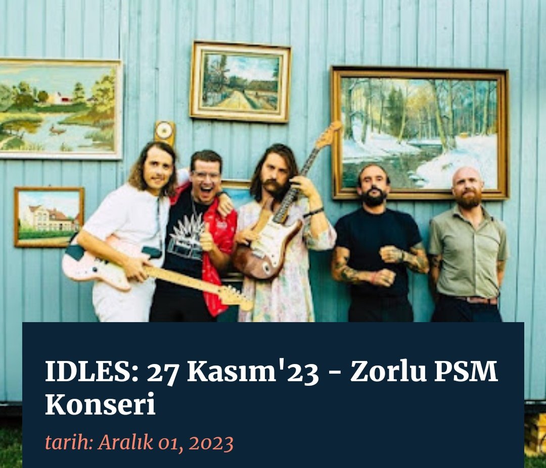thankformemory's tweet photo. Idles: 27 Kasım'23 - Zorlu PSM Konseri #thanksforthememories #idles #zorlupsm  https://t.co/qNKkFyhlkn https://t.co/DLWXazxKVt