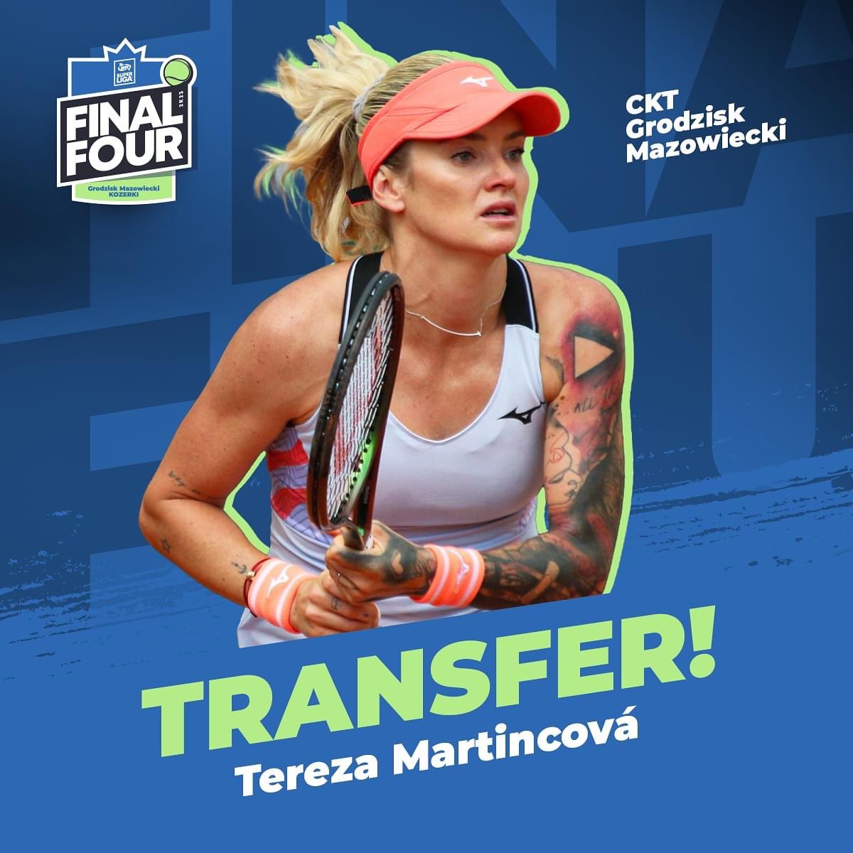 SuperLIGA_tenis's tweet photo. CKT Grodzisk Mazowiecki zbroi się pozyskując Tereza Martincová. W światowym rankingu gry pojedynczej WTA najwyżej sklasyfikowana była na 40. miejscu.

🎫 Kup bilet: https://t.co/lOECxJR2PK

#LOTTO #SuperLIGA #SL23 #SLSA https://t.co/PFNz0Zyq3L