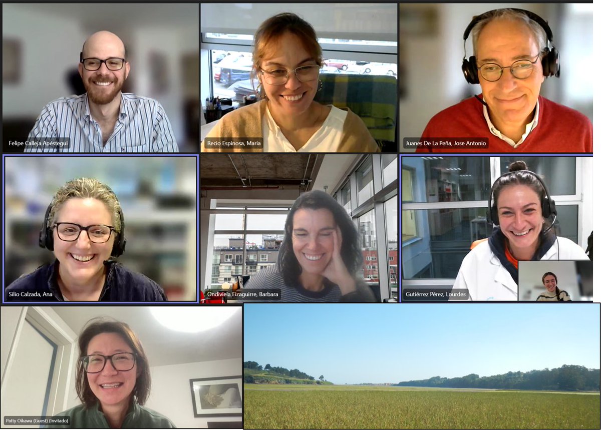 Smiley faces in the KO meeting of #MITIGACC_Project 😍funded by <a href="/CienciaGob/">Ministerio de Ciencia, Innovación y Universidades</a> that will unravel the impact of invasive species in #saltmarshes #climate change #mitigation potential. So excited to work with this amazing team of experts in #Bluecarbon #satellite #GHG fluxes 🌱🌊