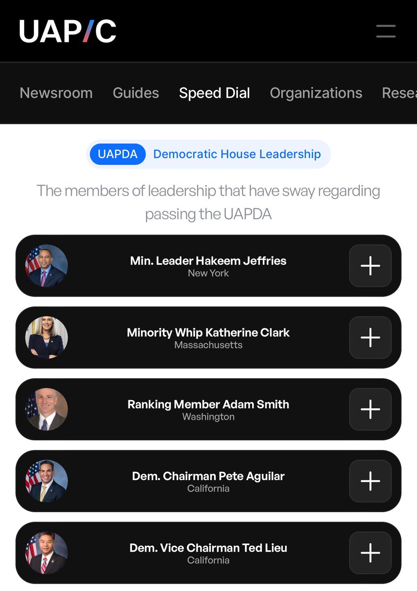 uapcaucus's tweet photo. We need leadership in the House to support the UAP Disclosure Act, immediately.

We have added Democratic House Leadership to #UAPSpeedDial with new script to support Schumer by making a public statement in support of UAPDA and also advocate privately.

☎️
https://t.co/R2GtWaS0RA https://t.co/x3BHRLqt16