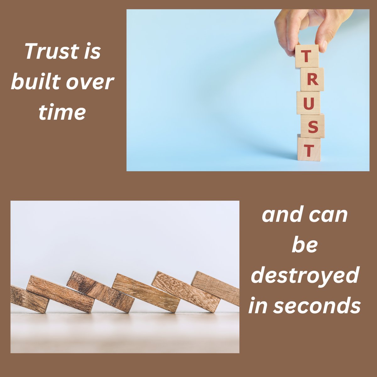 Once trust is broken communication becomes guarded, relationships become strained, factions form, and personal agendas take precedence over team goals. I'll talk about trust at the next PMI KC Mid America Chapter meeting on December 11. I hope you can join us.
#trustbuilding