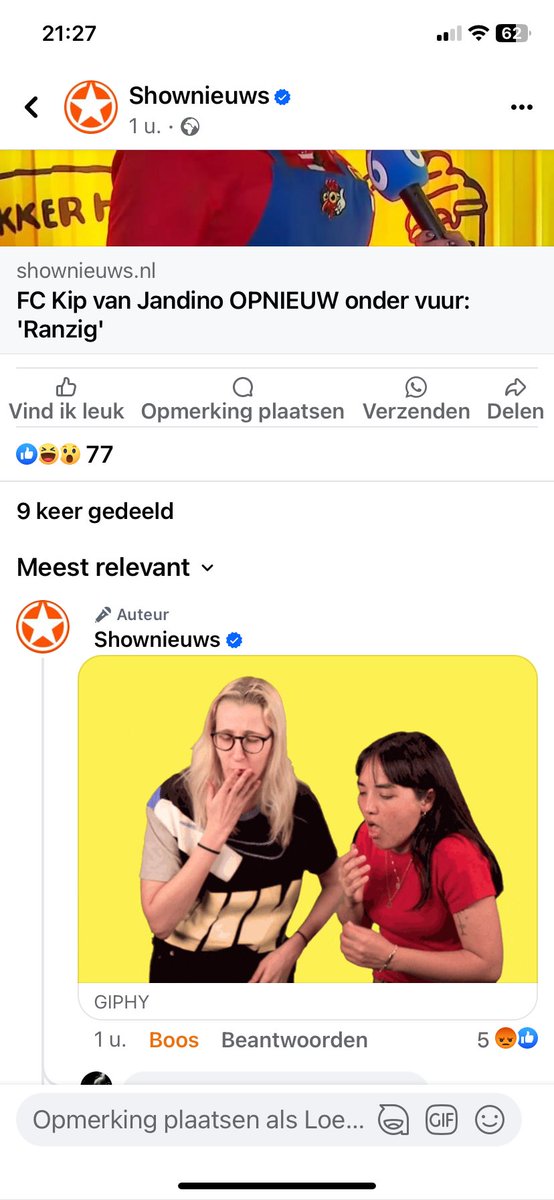 Boubje's tweet photo. Shownieuws had ik al niet hoog zitten, maar dit is wel heel onsmakelijk en kinderachtig. #showniews  
#sbs6 #jandino #fckip https://t.co/KPE0gPvs13