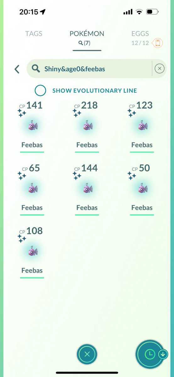 Dyxdos's tweet image. Just a average spotlight hour #feebas #PokemonGO