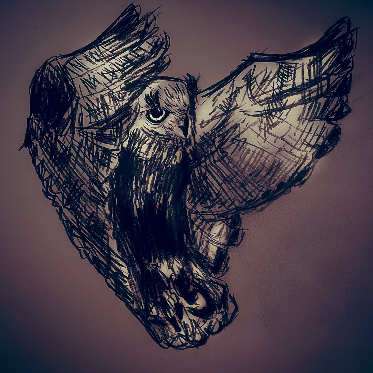 Owl ~ #scribbleart #sketchbook #sketchart