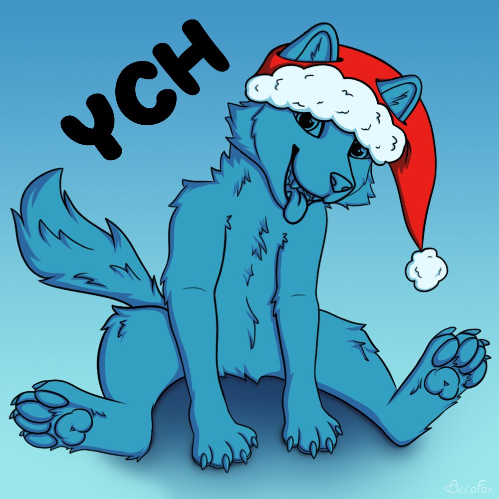 AccoFox_'s tweet photo. Anybody ready for Christmas? 🎄 
If so, put on your Christmas hat! 🎅 

Grab yourself this cute YCH and join Christmas vibe :3 (also includes a free sticker version OwO) 

Link in my bio!

#furry #furryart https://t.co/k1qIvudH07