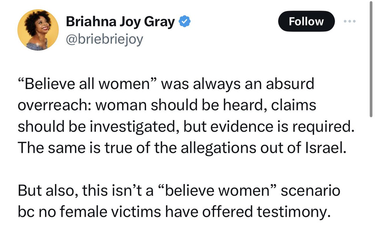 Antisemite.
Rape denier.
Grotesque bigot.

Briahna Joy Gray worked as the press secretary for the Bernie Sanders 2030 campaign. 

Imagine if Sanders won and this monster had a seat at the table.